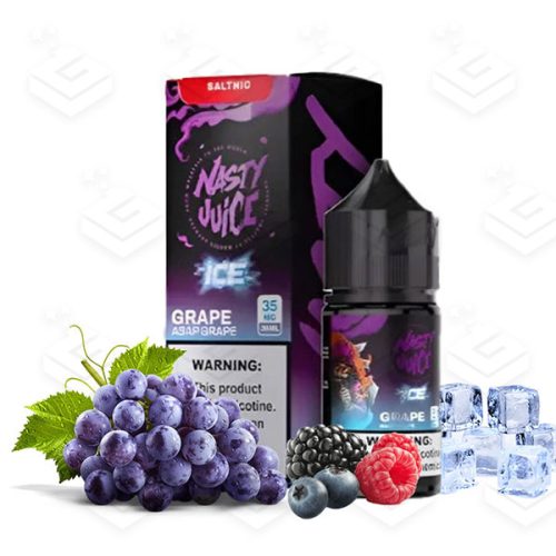 سالت انگور سیاه یخ کمپانی نستی | Nasty ASAP Grape Ice Salt Nic 30ml