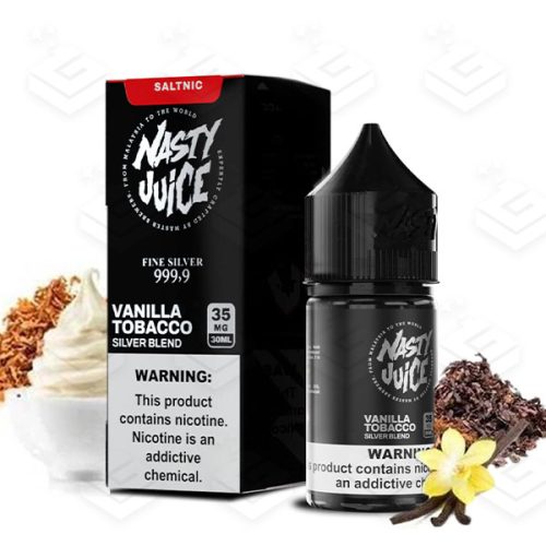 سالت تنباکو وانیل کمپانی نستی | Nasty Silver Blend Salt Nic 30ml