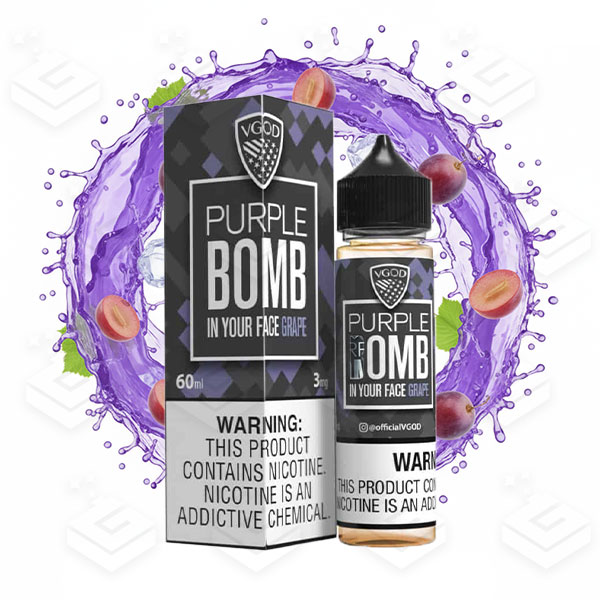 ایجوس بمب انگور کمپانی ویگاد | VGOD Purple Bomb E-Juice 60ml ایجوس بمب انگور کمپانی ویگاد | VGOD Purple Bomb E-Juice 60ml