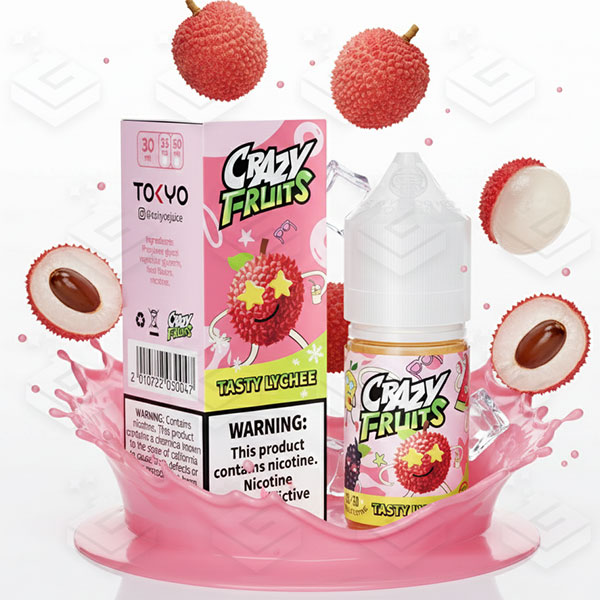 سالت سری جدید لیچی کمپانی توکیو | Tokyo Crazy Fruit TASTY LYCHEE Salt سالت سری جدید لیچی کمپانی توکیو | Tokyo Crazy Fruit TASTY LYCHEE Salt
