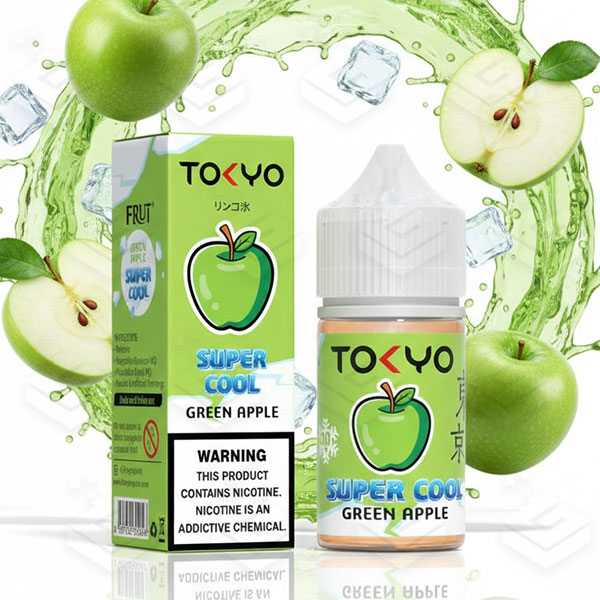 سالت سوپرکول سیب سبز یخ کمپانی توکیو | Tokyo Super Cool – Green Apple Salt 30ML سالت سوپرکول سیب سبز یخ کمپانی توکیو | Tokyo Super Cool – Green Apple Salt 30ML