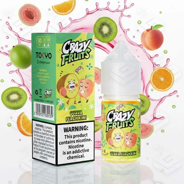 سالت سری جدید گواوا هلو کیوی کمپانی توکیو | Tokyo Crazy Fruits Guava Peach Kiwi Salt سالت سری جدید گواوا هلو کیوی کمپانی توکیو | Tokyo Crazy Fruits Guava Peach Kiwi Salt