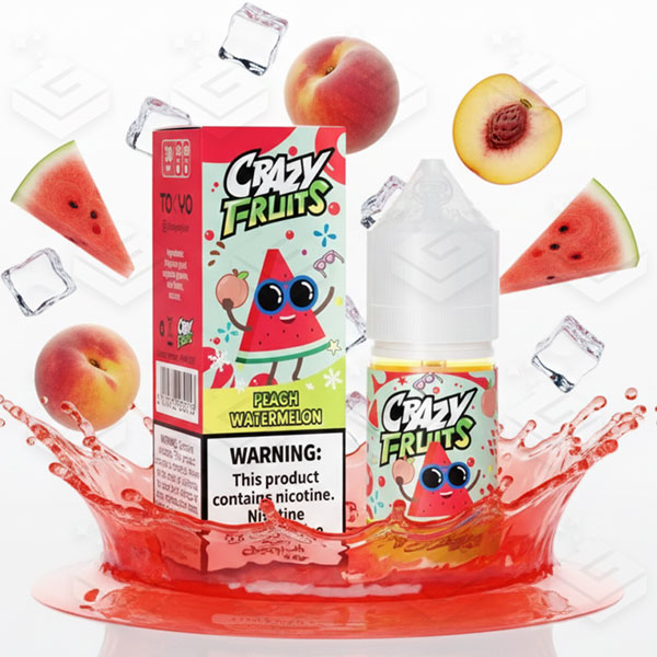 سالت سری جدید هلو هندوانه کمپانی توکیو | Tokyo Crazy Fruits PEACH WATERMELON Salt سالت سری جدید هلو هندوانه کمپانی توکیو | Tokyo Crazy Fruits PEACH WATERMELON Salt