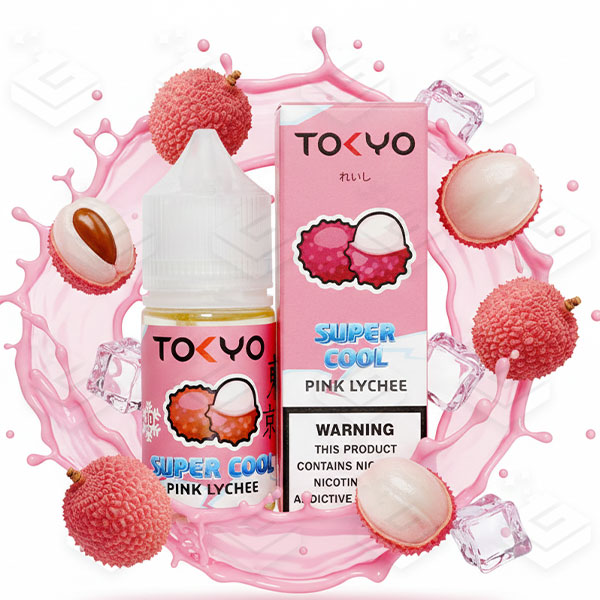 سالت سوپرکول لیچی صورتی و یخ کمپانی توکیو | Tokyo Super Cool – Pink Litchi Salt 30ML سالت سوپرکول لیچی صورتی و یخ کمپانی توکیو | Tokyo Super Cool – Pink Litchi Salt 30ML