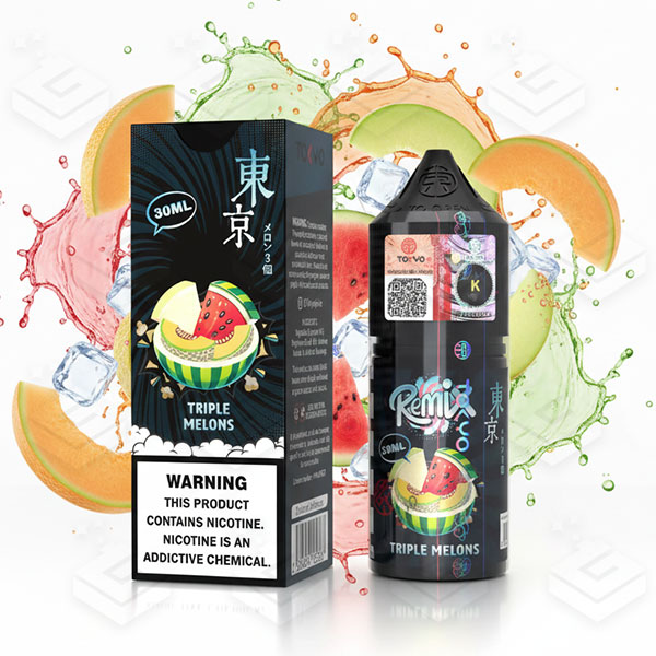 سالت رمیکس هندوانه ملون کمپانی توکیو | Tokyo Remix – Triple Melon Salt 30ML سالت رمیکس هندوانه ملون کمپانی توکیو | Tokyo Remix – Triple Melon Salt 30ML