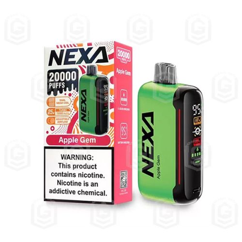 پاد یکبار مصرف سیب ۲۰۰۰۰ پاف نکسا بار | NEXABAR Nexa 20000 PUFFS Disposable Pod – Apple Gem