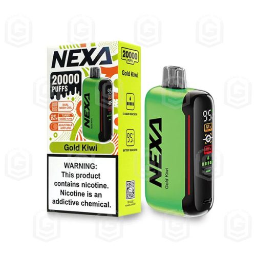 پاد یکبار مصرف کیوی طلایی ۲۰۰۰۰ پاف نکسا بار | NEXABAR Nexa 20000 PUFFS Disposable Pod – Gold Kiwi