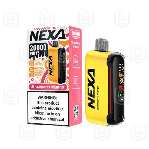 پاد یکبار مصرف توت فرنگی انبه ۲۰۰۰۰ پاف نکسا بار | NEXABAR Nexa 20000 PUFFS Disposable Pod – Strawberry Mango
