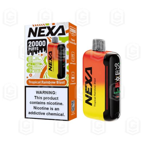 پاد یکبار مصرف تروپیکال رینبو ۲۰۰۰۰ پاف نکسا بار | NEXABAR Nexa 20000 PUFFS Disposable Pod – Tropical Rainbow Blast