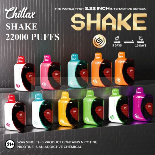 پاد یکبار مصرف چیلاکس شیک ۲۲۰۰۰ پاف | CHILLAX Shake 22000 Puffs 5% - بهترین قیمت در ایران