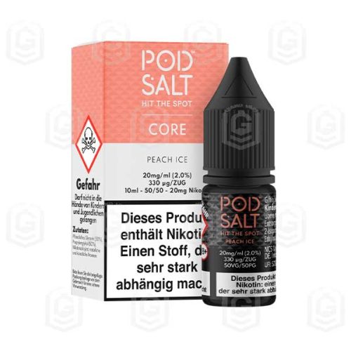 سالت نیکوتین هلو یخ پاد سالت Pod Salt Peach Ice