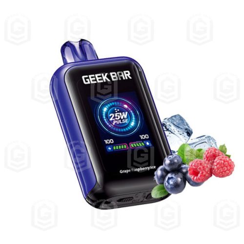 پاد یکبار مصرف گیک بار وات ۲۳۰۰۰ پاف انگور تمشک یخ Geek Bar WATT 23000 Puffs Grape Raspberry Ice