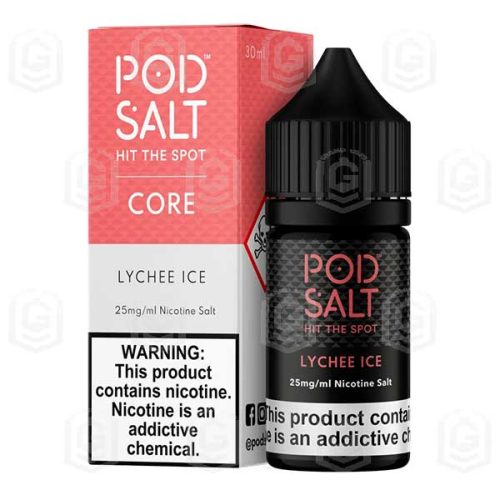 سالت نیکوتین سرخالو یخ پاد سالت Pod Salt Lychee Ice