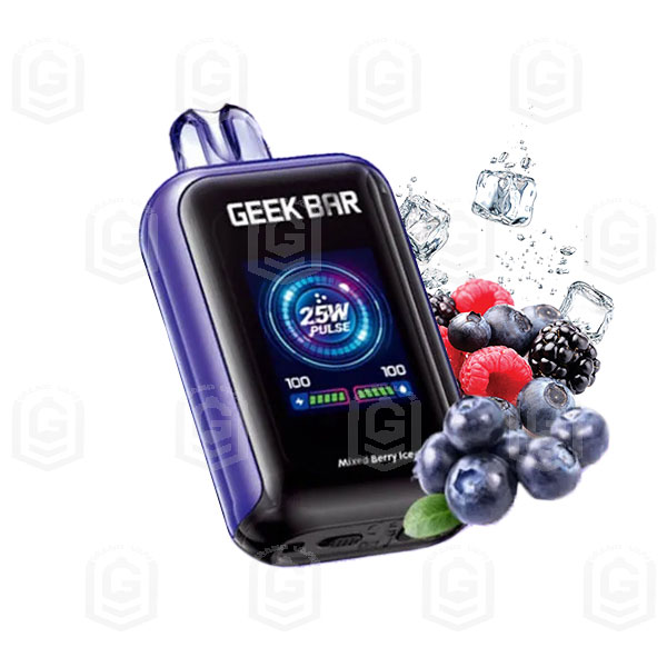 پاد یکبار مصرف گیک بار وات ۲۳۰۰۰ پاف میکس بری یخ Geek Bar WATT 23000 Puffs Mixed Berry Ice پاد یکبار مصرف گیک بار وات ۲۳۰۰۰ پاف میکس بری یخ Geek Bar WATT 23000 Puffs Mixed Berry Ice