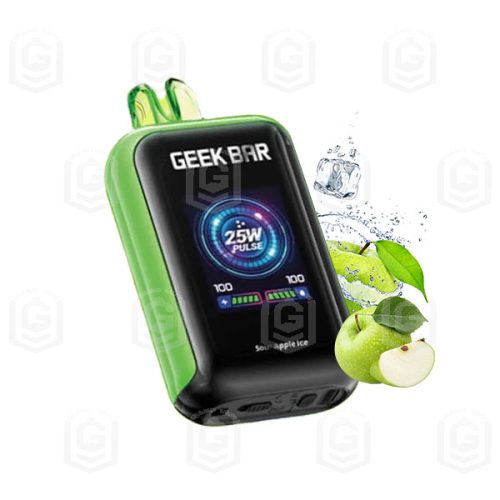 پاد یکبار مصرف گیک بار وات ۲۳۰۰۰ پاف سیب ترش یخ Geek Bar WATT 23000 Puffs Sour Apple Ice