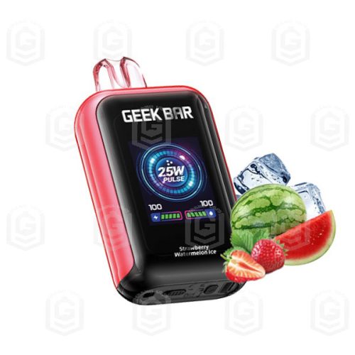 پاد یکبار مصرف گیک بار وات ۲۳۰۰۰ پاف توت فرنگی هندوانه یخ Geek Bar WATT 23000 Puffs Strawberry Watermelon Ice