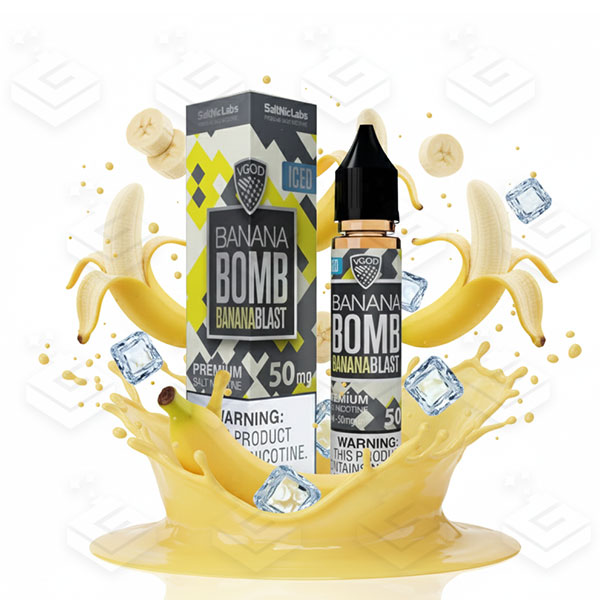 سالت بمب موز یخ کمپانی ویگاد | VGOD Iced Banana Bomb SaltNic 30ml سالت بمب موز یخ کمپانی ویگاد | VGOD Iced Banana Bomb SaltNic 30ml