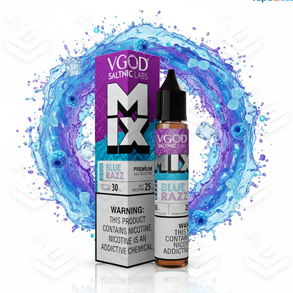 سالت سری جدید بلوبری رزبری یخ کمپانی ویگاد | VGOD MIX Iced Blue Razz SaltNic 30ml سالت سری جدید بلوبری رزبری یخ کمپانی ویگاد | VGOD MIX Iced Blue Razz SaltNic 30ml