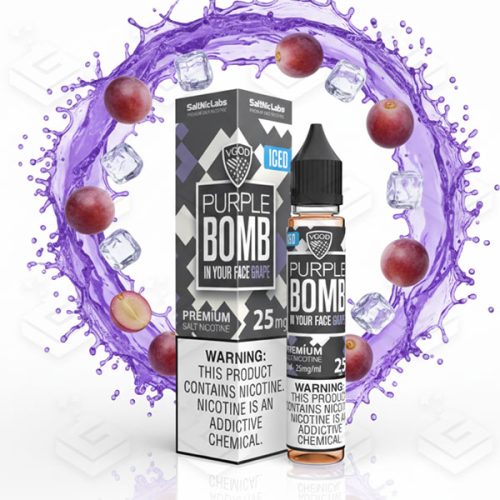 سالت بمب انگور یخ کمپانی ویگاد | VGOD Iced Purple Bomb SaltNic 30ml
