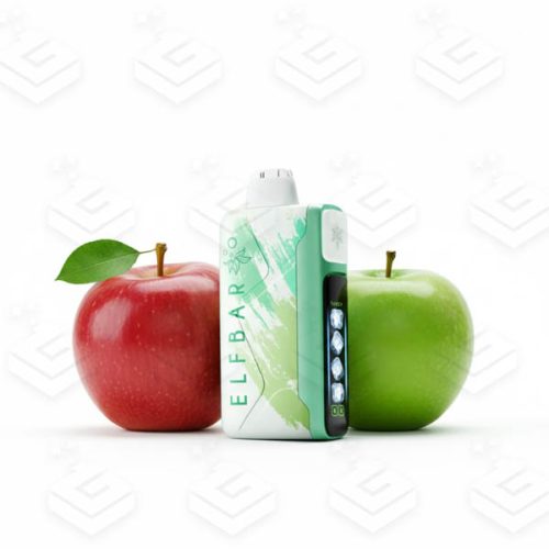 پاد یکبارمصرف دوسیب کمپانی الف بار (30000 پاف، باتری قابل شارژ) | ELF BAR Ice King 30000 Puffs Double Apple Disposable Vape