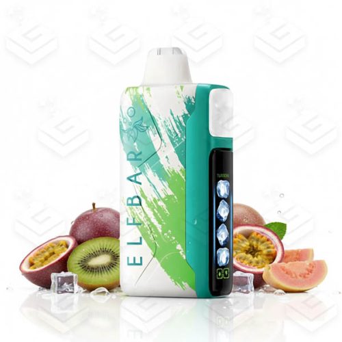 پاد یکبارمصرف کیوی پشن فروت گواوا کمپانی الف بار (30000 پاف، باتری قابل شارژ) | ELF BAR Ice King 30000 Puffs Kiwi Passion Fruit Guava Disposable Vape