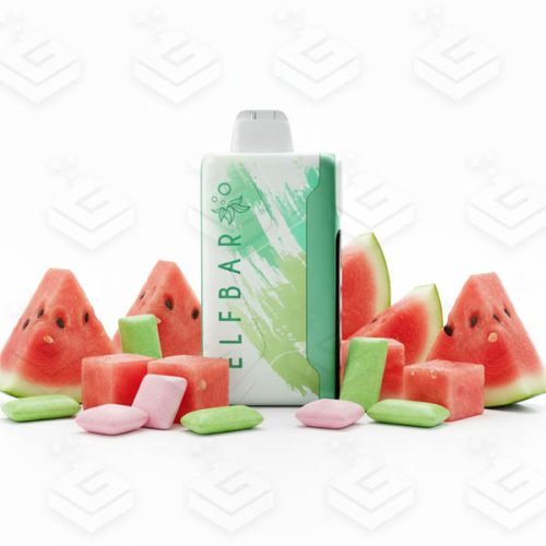 پاد یکبارمصرف هندوانه آدامس بادکنکی کمپانی الف بار (30000 پاف، باتری قابل شارژ) | ELF BAR Ice King 30000 Puffs Watermelon Bubblegum Disposable Vape